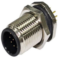 216A-12MSF CONN.MICRO JACK 12PIN M12 MALE PCB FRONT FASTENED - 1