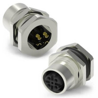 216D-04FAF CONN.MICRO JACK 4PIN M12 FEMALE SOLDER F.FASTENED - 1