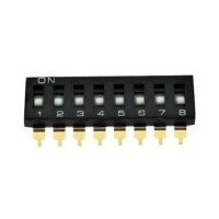 219-8LPST SWITCH DIP 8 Pos. SPST 100mA 20VDC SMT V/T - 1