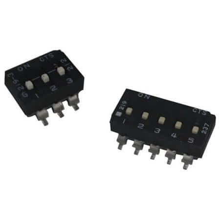 219-8LPSTR SWITCH DIP 8 Pos. SPST 100mA 20VDC SMT V/T - 1