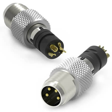 219A-04MO0 CONN.MICRO JACK 4PIN M8 MALE OVERMOLD - 1