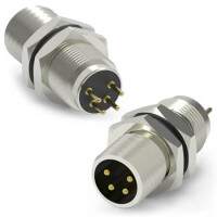 219A-04MSR CONN.MICRO JACK 4PIN M8 MALE PCB REAR FASTENED - 1