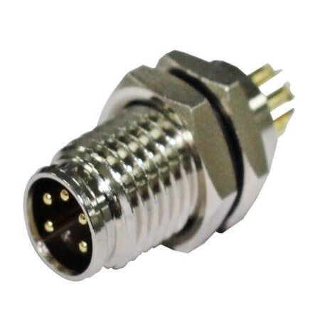 219A-05MAF CONN.MICRO JACK 5PIN M8 MALE SOLDER FRONT FASTENE - 1