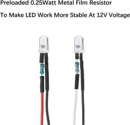 22-28V 5mm Blue LED Indicator Light With 20cm Cable - 4