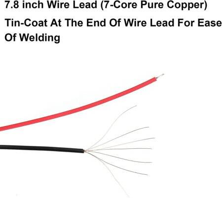 22-28V 5mm Water Clear Red LED Indicator Light With 20cm Cable - 5