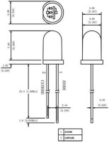 22-28V 5mm Water Clear RGB Slow Flash LED Metal Indicator Light With 20cm Cable - 5