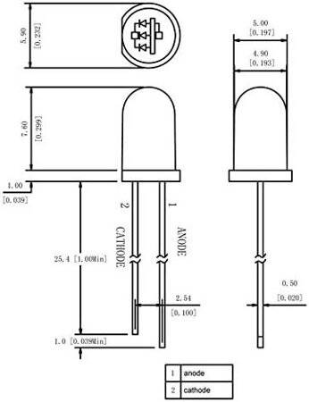 22-28V 5mm Water Clear RGB Slow Flash LED Metal Indicator Light With 20cm Cable - 5