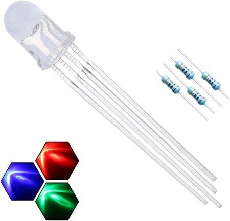 22-28V 8mm Water Clear Purple LED Indicator Light With 20cm Cable - 1