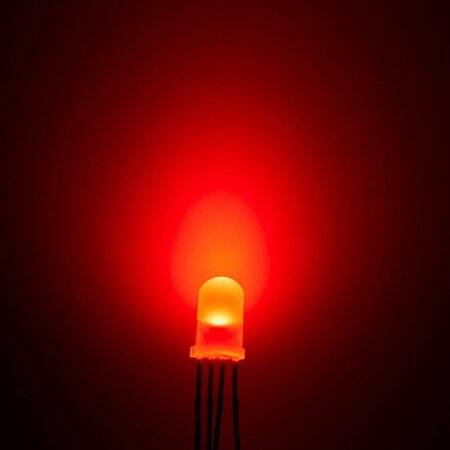22-28V 8mm Water Clear RGB Slow Flash LED Indicator Light With 20cm Cable - 4