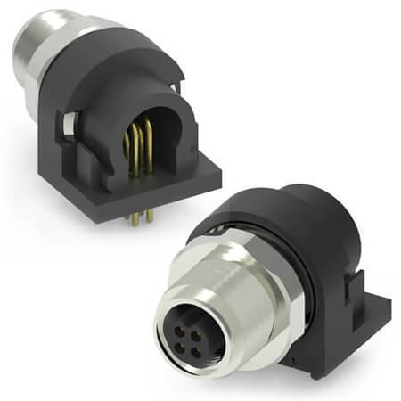 220A-04FRF CONNECTOR MICRO JACK 4PIN M5 FEMALE THT R/A - 1