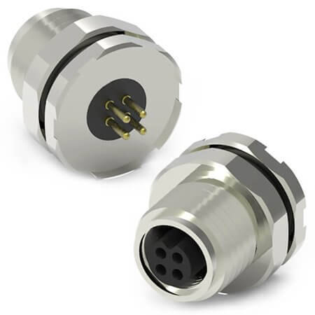 220A-04FSF CONN.MICRO JACK 4PIN M5 FEMALE THT V/T - 1