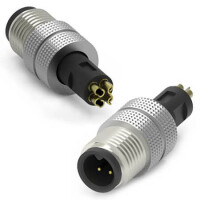 220A-04MO0 CONN.MICRO JACK 4PIN M5 MALE OVERMOLD - 1