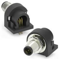 220A-04MRF CONNECTOR MICRO JACK 4PIN M5 MALE THT R/A - 1