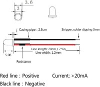220V 3mm Turuncu LED 20cm Kablolu - 4