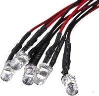 220V 5mm Water Clear Pure Green LED Indicator Light With 20cm Cable - 2