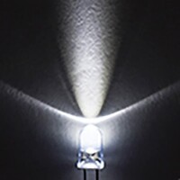 220V 5mm Water Clear Pure Green LED Indicator Light With 20cm Cable - 5