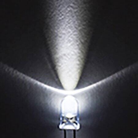 220V 5mm Water Clear Pure Green LED Indicator Light With 20cm Cable - 5