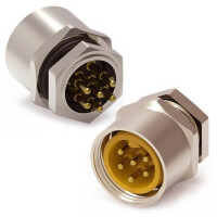 221A-06MSF CONN.MICRO JACK 6PIN M23 MALE PCB FRONT FASTENED - 1