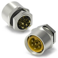 221A-06MSR CONN.MICRO JACK 6PIN M23 MALE PCB REAR FASTENED - 1