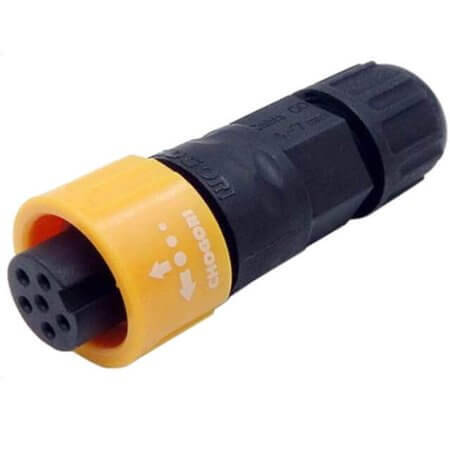 22204231-01 CONN PLUG FEMALE 6POS SOLDER CUP - 1