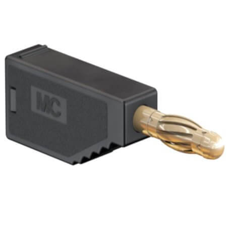 22.2626-21 4MM BANANA PLUG COMPLETE BLACK - 1