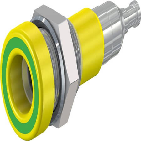 23.0110-20 4 MM SOCKET GREEN/YELLOW - 1