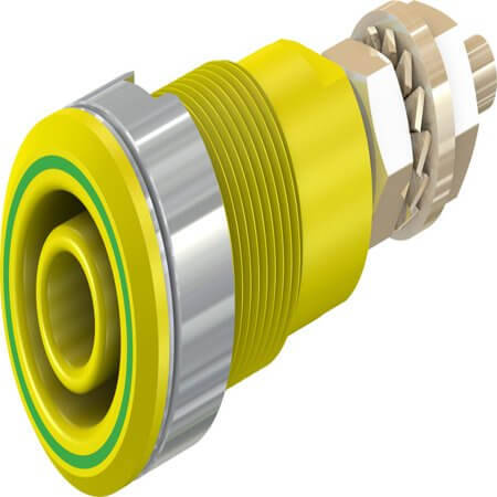 23.3020-20 4 MM SAFETY SOCKET GREEN/YELLOW - 1
