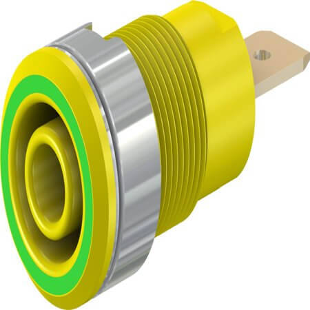 23.3060-20 4 MM SAFETY SOCKET GREEN/YELLOW - 1