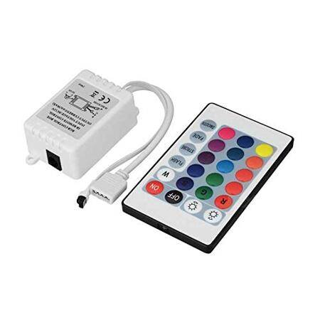 24 Key RGB LED Strip Control for 12V 5050 RGB LED Strip Standart Quality With Battery - 2