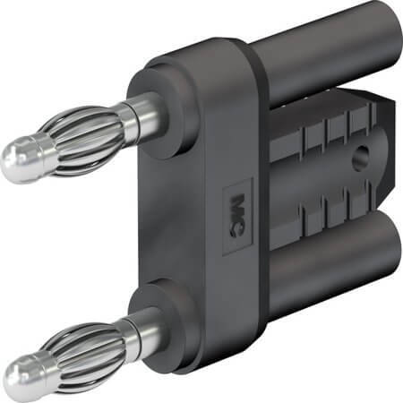 24.0027-21 4 MM CONNECTING PLUG BLACK - 1