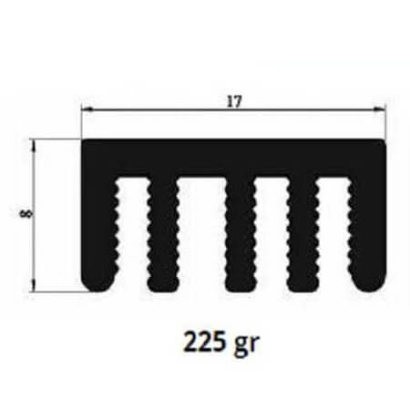 2455AS23 AL.SOĞUTUCU ALÜMİNYUM SOĞUTUCU H=8MM G=17MM L=23MM - 1