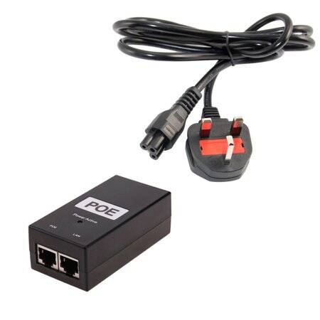 24V 0.5A 100M PoE Injector UK Plug - 1