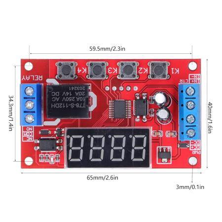 24V Adjustable Time Delay Relay Module 32 Modes Led Digital Timming Trigger Timer Control Switch - 3