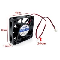 24V DC 0-14A 6015 Yağ İçeren Fan-XH2-54-2P 30cm Kablo Boyutu:60x60x15mm - 2
