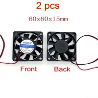 24V DC 0-14A 6015 Yağ İçeren Fan-XH2-54-2P 30cm Kablo Boyutu:60x60x15mm - 4