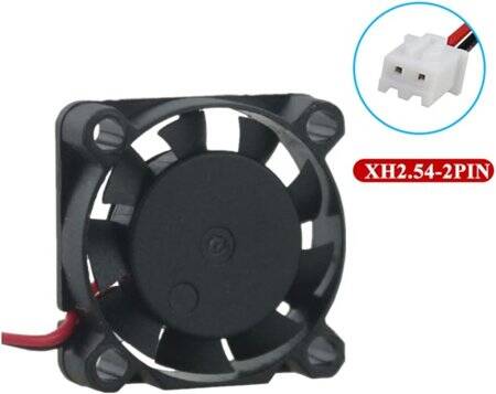 24V DC 2507 XH2-54-2P 30cm Kablolu Hidrolik Fan:25x25x7mm - 4