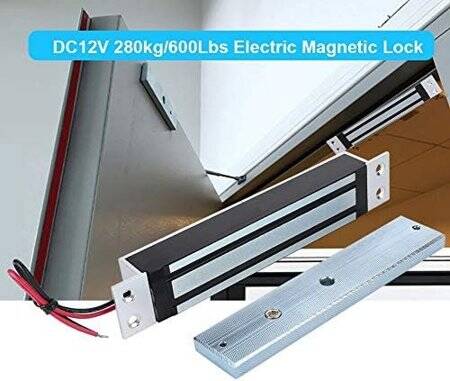 250KG 12V DC/ 500-600MA x2 Manyetik Kilitli Çift Kapı - 2