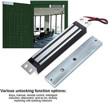 250KG 12V DC/ 500-600MA x2 Manyetik Kilitli Çift Kapı - 5