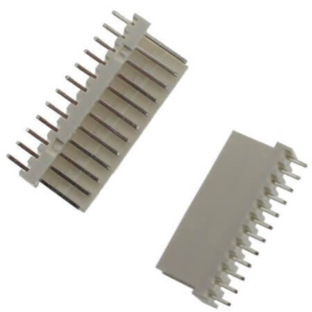 2.54-12P-S CON.T.B.2.54MM 12PIN(1x12) THT V/T WHITE - 1