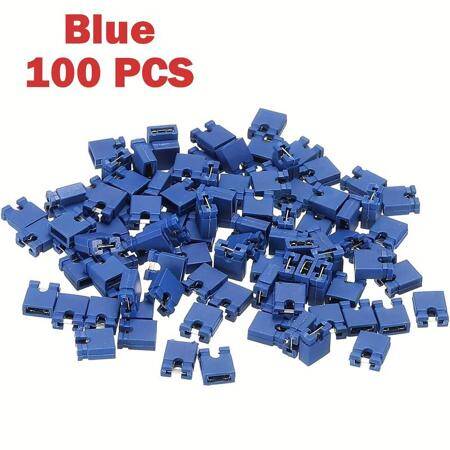 2.54mm Standard Circuit Board Computer Jumper Cap Shunts Short Circuit Cap Blue - 2