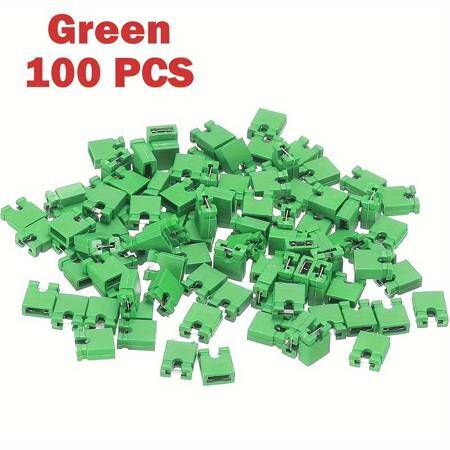 2.54mm Standard Circuit Board Computer Jumper Cap Shunts Short Circuit Cap Green - 2