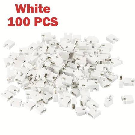 2.54mm Standard Circuit Board Computer Jumper Cap Shunts Short Circuit Cap White - 2