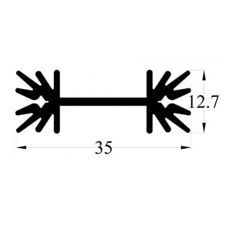 255AS30 AL.SOĞUTUCU ALÜMİNYUM SOĞUTUCU H=12.7MM G=35MM L=30MM - 1