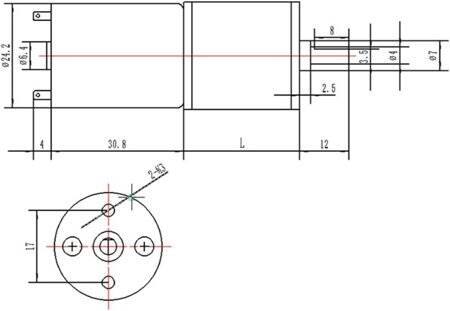 25GA-370 6V 35RPM DC Reducer Gear Motor - 2