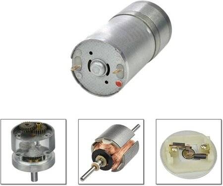 25GA-370 6V 400RPM DC Reducer Gear Motor - 2