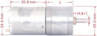 25GA-370 6V 400RPM DC Reducer Gear Motor - 3