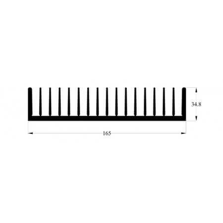 260AS100 AL.SOĞUTUCU ALÜMİNYUM SOĞUTUCU H=34.8MM G=165MM L=100MM - 1