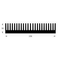 261AS50 AL.SOĞUTUCU ALÜMİNYUM SOĞUTUCU H=30MM G=150MM L=50MM - 1