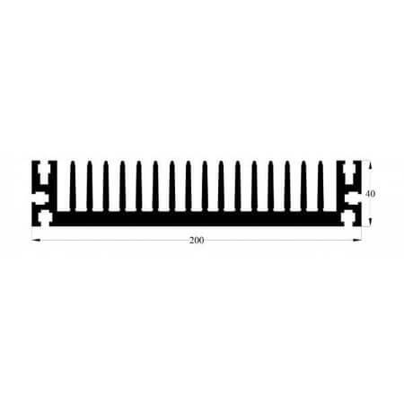 264AS1000 AL.SOĞUTUCU ALÜMİNYUM SOĞUTUCU H=40MM G=200MM L=1000MM - 1