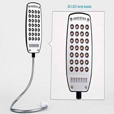 28 Leds Reading Lamp Led USB Ultra Bright Book Light Without Switch White - 4
